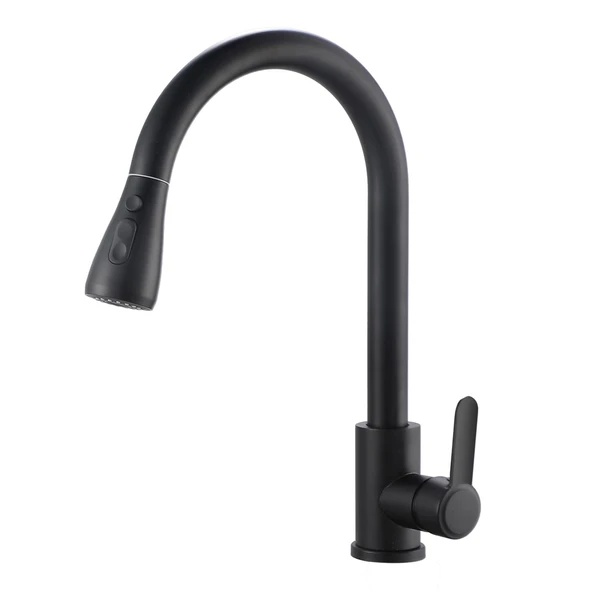 FLEKO FLORA INOX SİYAH SPİRALLİ MUTFAK BATARYASI