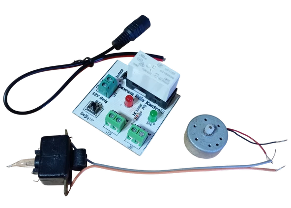İlk Devrem Adaptörlü Motorlu Lambalı Röle Kontrol Devresi - Monteli - 7