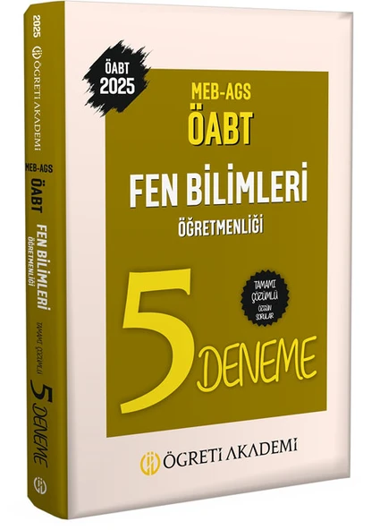 Öğreti 2025 MEB AGS ÖABT Fen Bilimleri Öğretmenliği Tamamı Çözümlü 5 Deneme