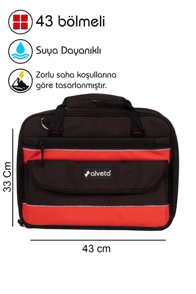 Alveta Profesyonel Teknisyen Laptop Takım Çantası Elektronikçi IT Saha Servis Bakım Onarım 8684250508 - 3