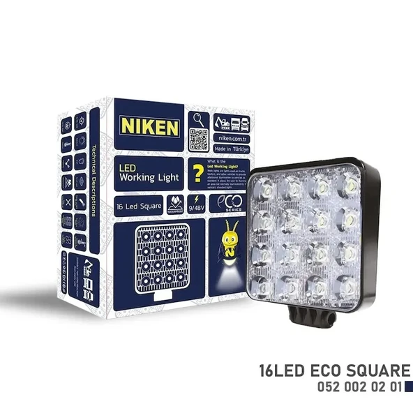 Çalışma Lambası Eco 16 Ledlı Kare 052 002 02 01
