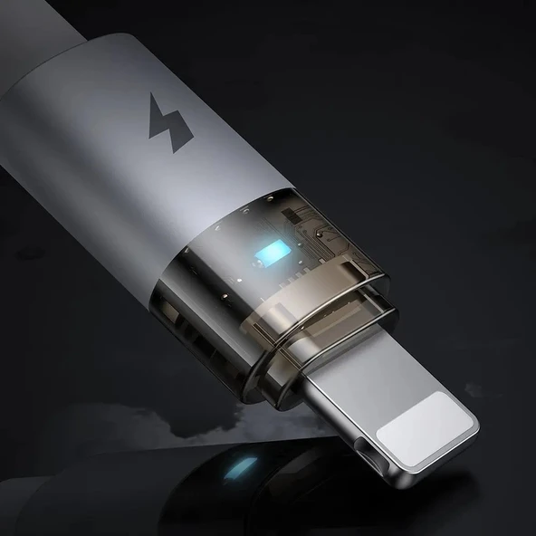 Mcdodo CA-6912 30W Işıklı Usb iPhone Şarj Data Kablosu 1.2m Beyaz - 2