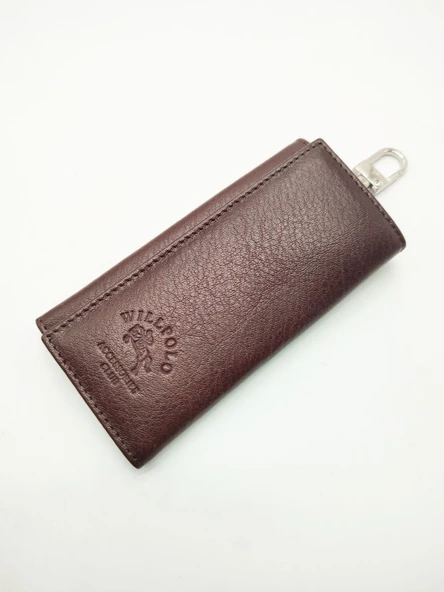 Uzun Boy Deri Anahtarlık Kahve Renk