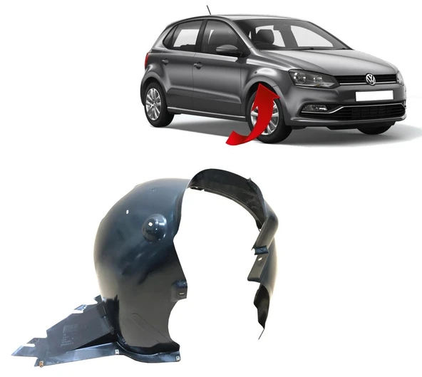 Volkswagen Polo 2011-2017 Sağ Ön Çamurluk Davlumbazı 6R0809958F 1.Sınıf Kalite Garantili Ürün ürün görseli 1