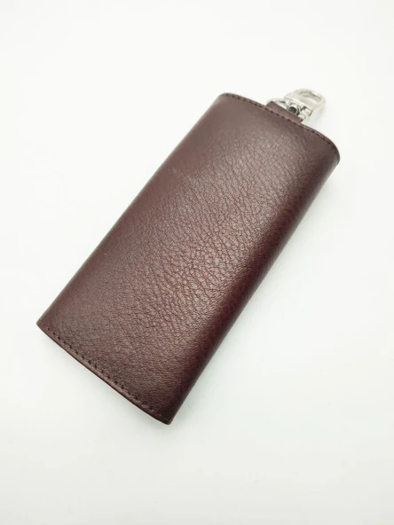 Uzun Boy Deri Anahtarlık Kahve Renk - 3