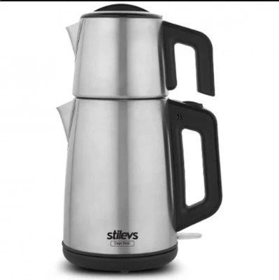 Stilevs Çays Inox Gri 1650 W Çelik Çay Makinesi ürün görseli 1