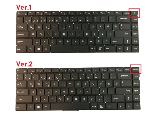 Casper Nirvana C350.4020-4T00X Notebook Klavye - Tuş Takımı / Siyah - TR - Ver.2 - Resim 2