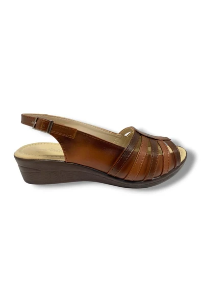 Fears 0071-25 Deri 5 Bantlı Kadın Sandalet - 2