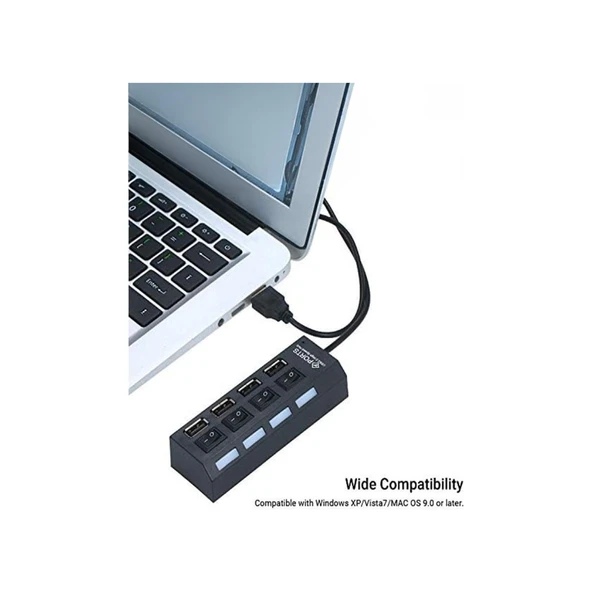 Adaman Siyah USB 2.0 Yd-76 4 Portlu Çoğaltıcı Bilgisayar Adaptör Şartelli - 4