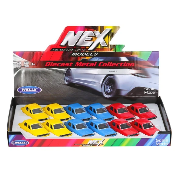 43827 Welly Renault  Çek Bırak Araba - 1 Adet Stokta Olan Gönderilir