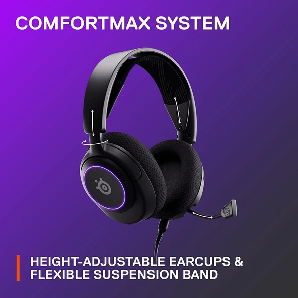 SteelSeries Arctis Nova 3 RGB Kablolu Kulak Üstü Oyuncu Kulaklığı - 3