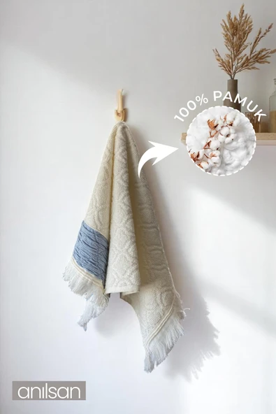 2'li 30x50 Cm El Ve Yüz Havlu Seti | Mutfak Havlusu %100 Pamuk 60GR