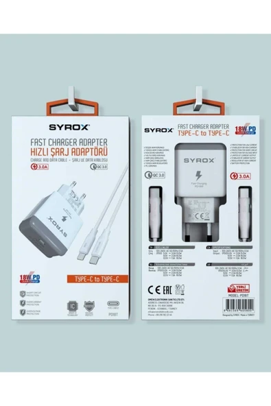 Umut Biliim Teknolojileri _ Type-C adaptör +Type-c Kablo Pd18t- type-c Giriş Başlık+type-c Kablo 3.0a 18w Pd Quıck Şarj TypE-c set - 2