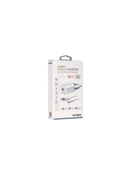 Şarj Aleti ve Lightning Kablo Set 1.6A SYX-J46 - 3