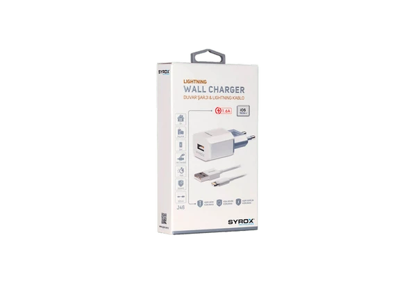 iPhone Lightning 1.6 mAh Hızlı Şarj Cihazı SYX-J46 Hızlı Şarj - 2