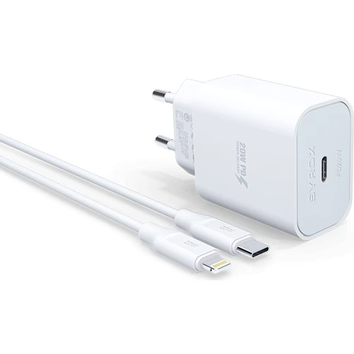 iPhone Modelleri uyumlu 20W PD Lightning Şarj Adaptörü & Usb-C to Lightning Sarj Kablosu