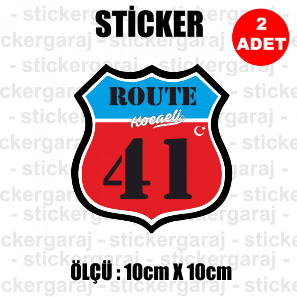 41 kocaeli 2 adet plaka sticker - il şehir rota etiket - kask motosiklet otomobil araba pc laptop bilgisayar cam uyumlu