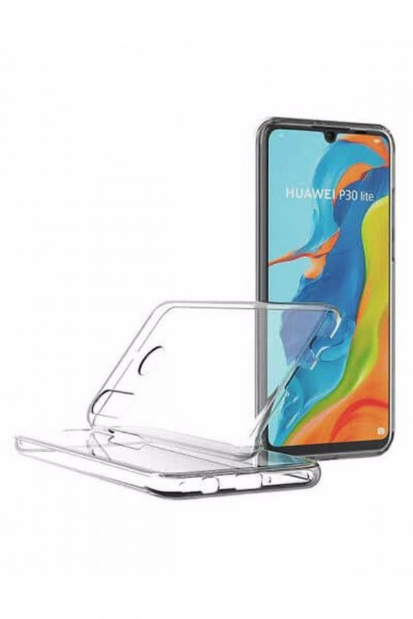 Case Huawei P20 Lite Ön Arka Şeffaf 360 Derece Tam Korumalı Kılıf