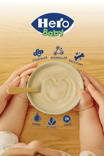 Hero Baby Sütlü Kırmızı Meyveli 8 Tahıllı Kaşık Mama 200g - 3