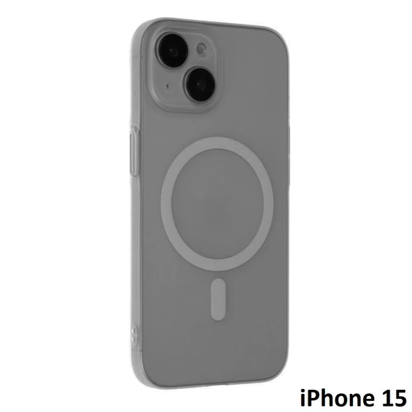 İphone 15 Tuna Buzlu Sert İnce Magsafe Telefon Kılıfı - Resim 2