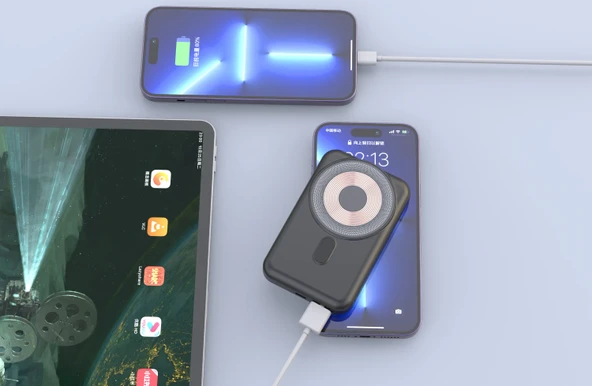 10000 mAh 15W Kablosuz Şarj Özellikli Taşınabilir Şarj Cihazı MacSafe Özellikli - 5