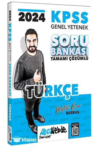 2024 KPSS Genel Yetenek Türkçe Tamamı Çözümlü Soru Bankası HocaWebde Yayınları