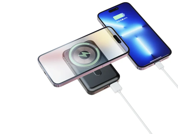 10000 mAh 15W Kablosuz Şarj Özellikli Taşınabilir Şarj Cihazı MacSafe Özellikli - 3