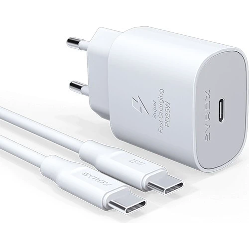 Apple iPhone 8 Plus uyumlu 25W Type-C çıkışlı 25W Adaptör+Type-c Kablolu iki ucu