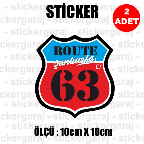 63 şanlıurfa 2 adet plaka sticker - il şehir rota etiket