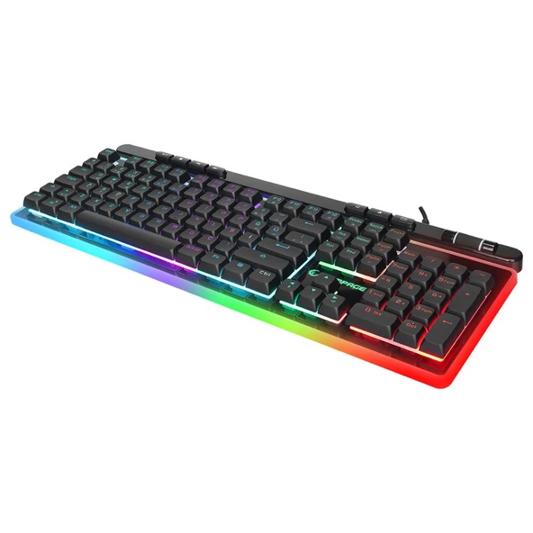 Rampage SHINE K14 Siyah USB RGB Membrane Türkçe Kablolu Gaming Klavye - 3