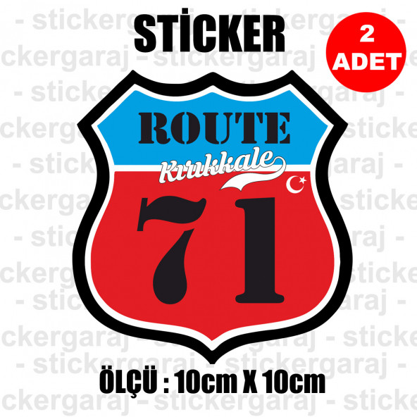 71 kırıkkale 2 adet plaka sticker - il şehir rota etiket,