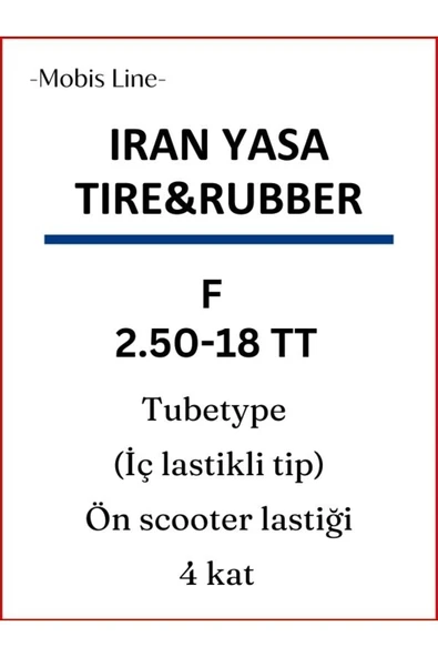 TVS, HERO, BAJAJ, SUZUKI 250-18 TT Tubetype Lastik - 4