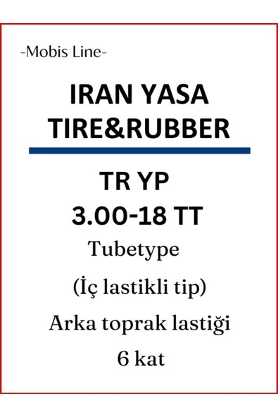 ARORA AR, MONDIAL, KANUNI 125 TOURING, CG125, 300-18 TT Tubetype Lastik - 6