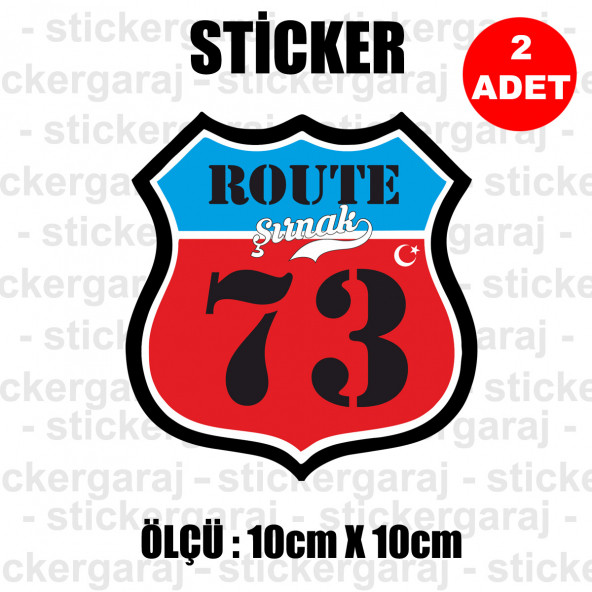 73 şırnak 2 adet plaka sticker - il şehir rota etiket ürün görseli