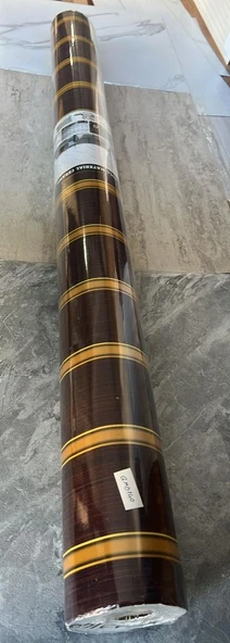 120cmx300cm Tek Parça Yapışkanlı Rulo Gold Çizgili Eskitme Parlak Duvar Paneli Kağıdı Pendik QM0140 - 7