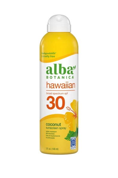 Alba Botanica Hawaiian Coconut Güneş Koruyucu Sprey SPF 30 148 ml