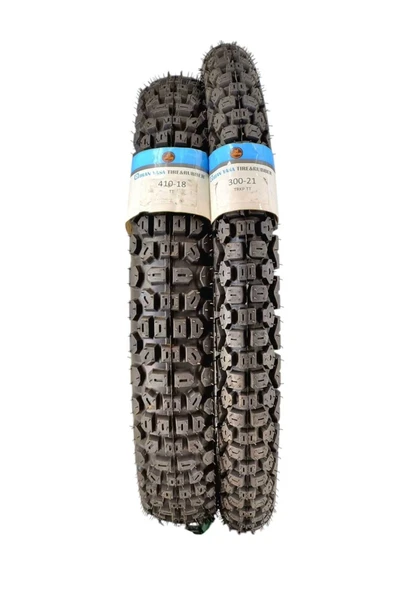 KAWASAKI, HONDA XL, 410-18 TT ve 300-21 TT Tubetype Cross Lastik Set - 2