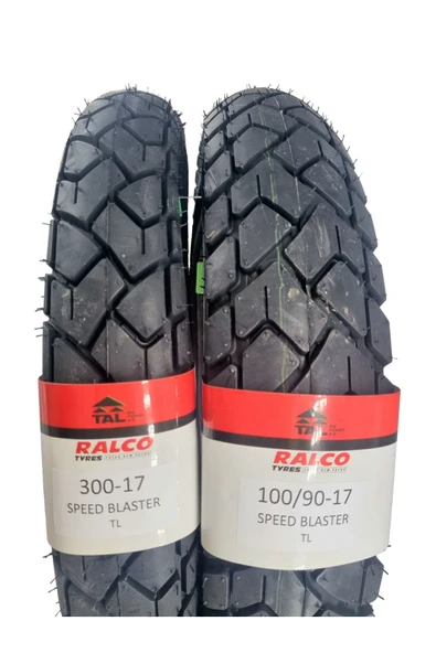 RALCO TYRES  100/90-17 VE 300-17 TVS RAİDER TAKIM TL (TUBELESS - DUBLEKS) MOTOSİKLET LASTİĞİ