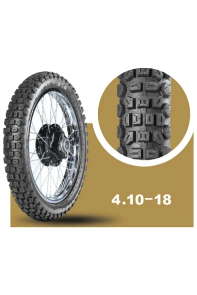 HONDA XL, KAWASAKI KLX, 410-18 TT Tubetype Lastik - 6