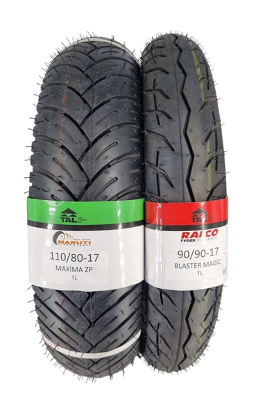 BAJAJ, MONDIAL, TVS APACHE, ARORA AR, 110/80-17 TL ve 90/90-17 TL Dubleks Lastik Set - 3