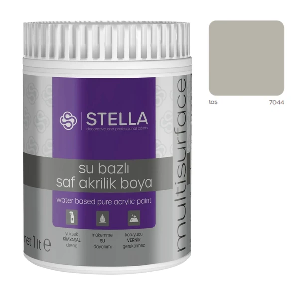 Stella Su Bazlı Saf Akrilik Boya Taş Ral-7044