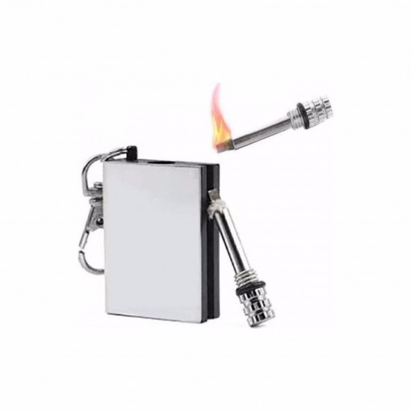 Zippo Benziniyle Çalışan Metal Kibrit Çakmak Kamp Ateş Başlatıcı Magnezyum Çubuk - 3
