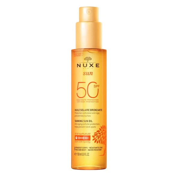 Nuxe Sun Huile SPF50 Bronzlaştırıcı Yüz Ve Vücut Yağı 150ml - 1
