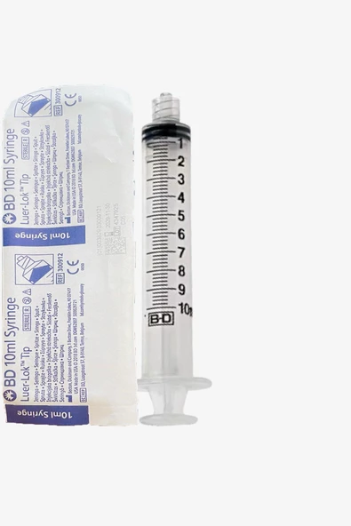 Bd 10 ML Luerlok Kilitli (İğnesiz) Enjektör 20 Adet