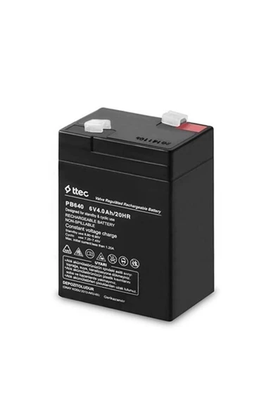 HHM_Ttec 6v4ah/20hr Bakımsız Kuru Akü AKÜ TTEC 6V-4AH (6 VOLT AKÜ 4 AMPER)