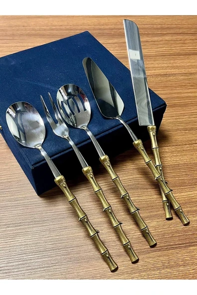 BAMBU 5 PRÇ. SERVİS SETİ ANTİK