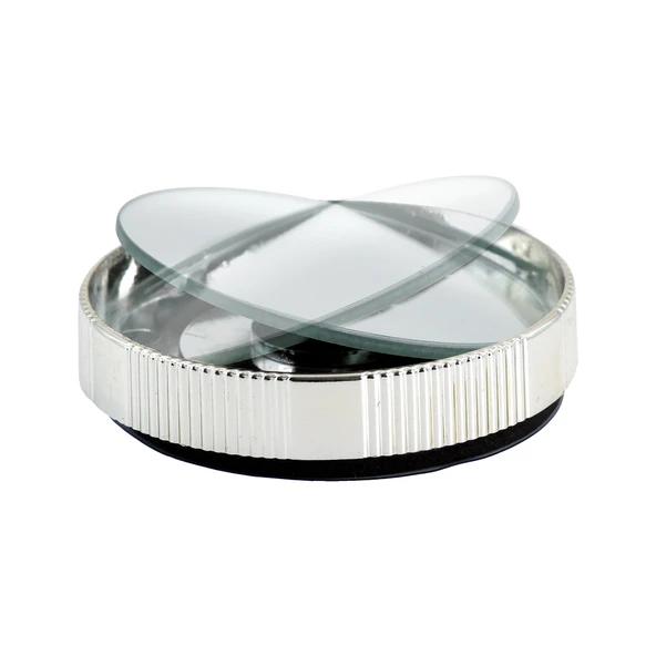 Vantuzlu Oto Kör Nokta Aynası Ayarlanabilir Tak-çıkar Dönerli Prizmatik 360 Derece Krom Çerçeveli - 4