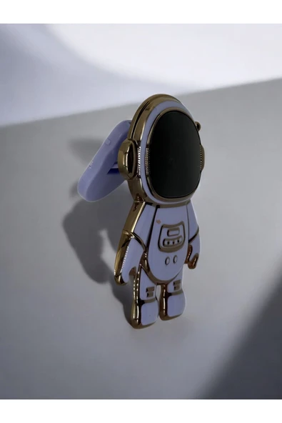 DUBİGOLD TELEFON KILIFI İÇİN ASTRONOT STAND APARATI TELEFON TUTUCU UYUMLU YATAY DİKEY STAND - TURKUAZ - 2