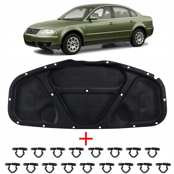 MOTOR KAPUT KEÇESİ KLİPSLİ 1.Kalite-PASSAT 2001-2005 ürün görseli 1