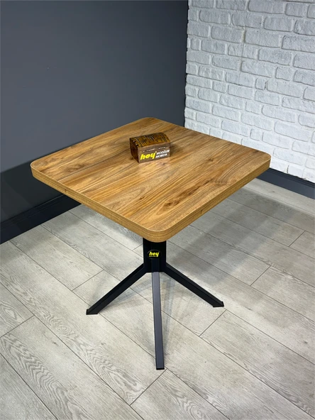 Zeren Kare Ceviz Balkon Masası Mutfak Yemek Masası 60 cm - 4